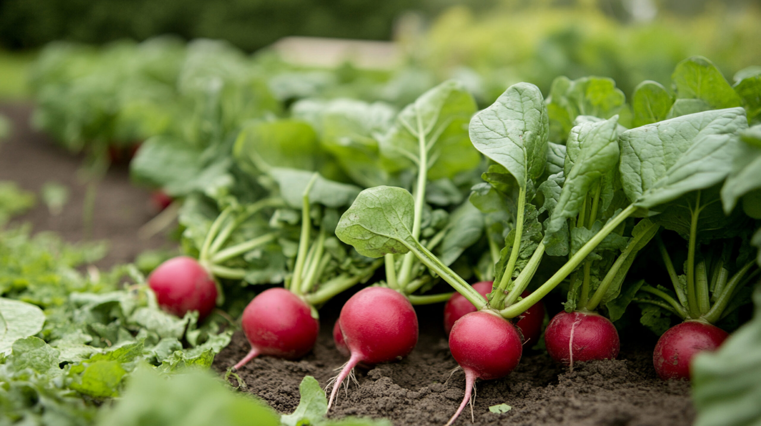 Fresh crops growing in soil